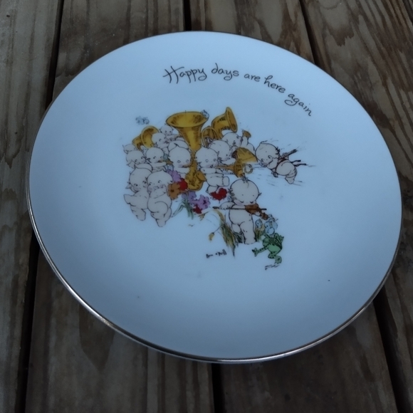 Vintage 1973 Kewpie Collector's Edition Plate Happy Days are Here Again - Picture 2 of 4